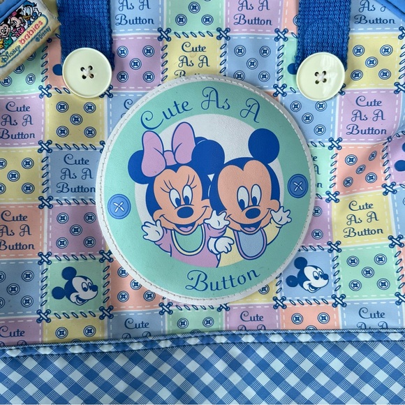 Vtg 90s Disney Babies Diaper Bottle Bag Mickey & Minnie Mouse Colorful Rare Med - Picture 3 of 16